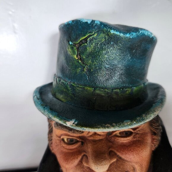 Vintage Chalkware Head Bill Sykes 1986 Legend Products Wall Hanging England - Picture 5 of 9